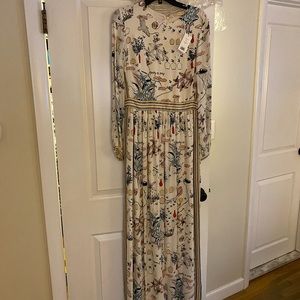NWT Tory Burch Silk Maxi Dress Size 8